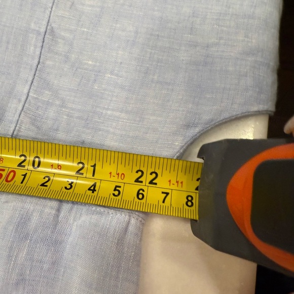 J.Mclaughlin LINEN Fallon Loose Fit Blouse Popover Women's Sz. Med Light Blue - Picture 7 of 11